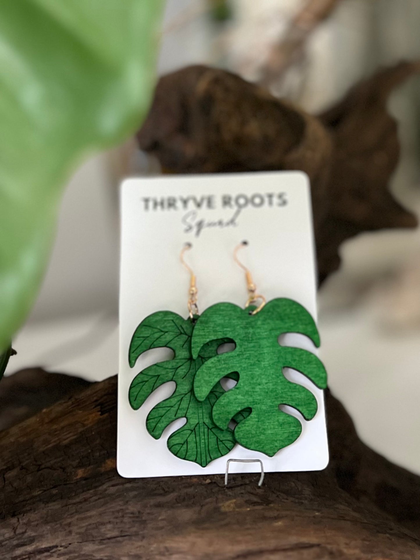 Monstera Leaf Earrings