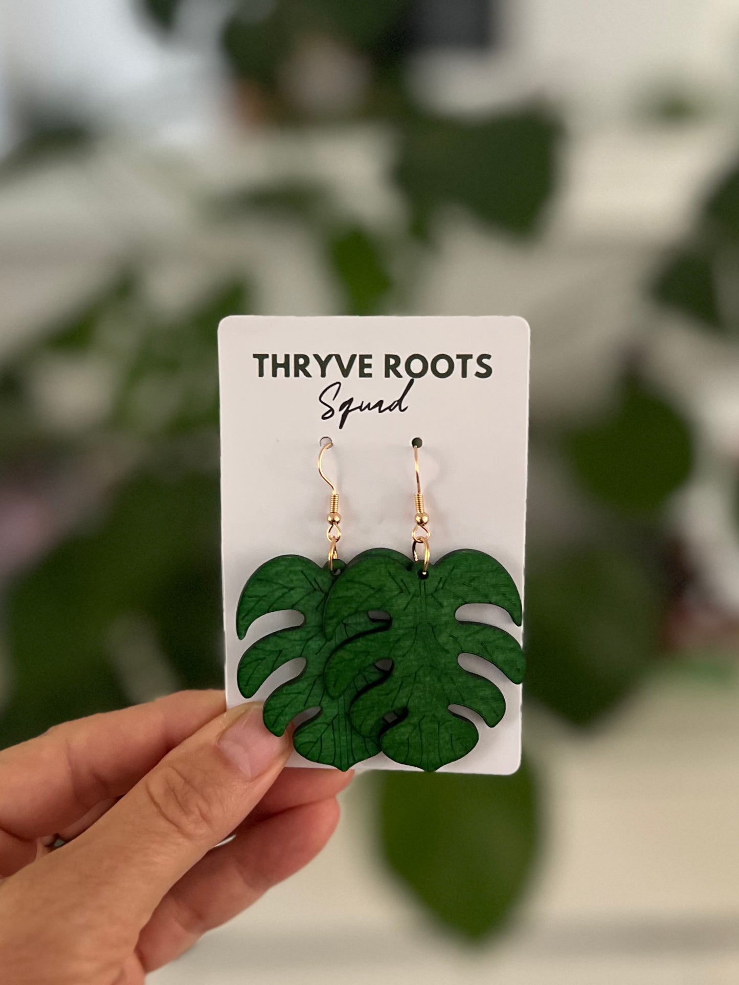 Monstera Leaf Earrings